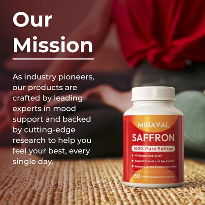 Miraval Organic Saffron Capsules (88.5mg) for Mood Support & Energy