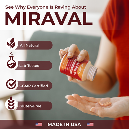 Miraval Organic Saffron Capsules (88.5mg) for Mood Support & Energy